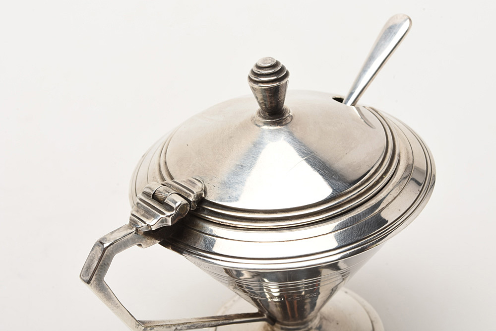 Early Twentieth Century Sterling Condiment Set from Harrods, London