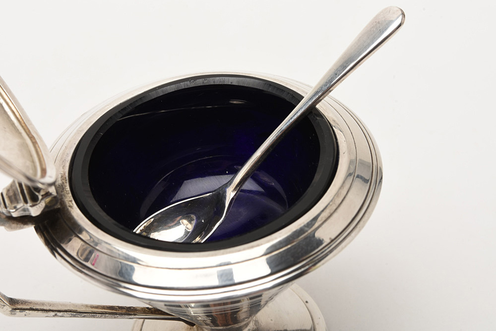 Early Twentieth Century Sterling Condiment Set from Harrods, London