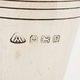 Early Twentieth Century Sterling Condiment Set from Harrods, London