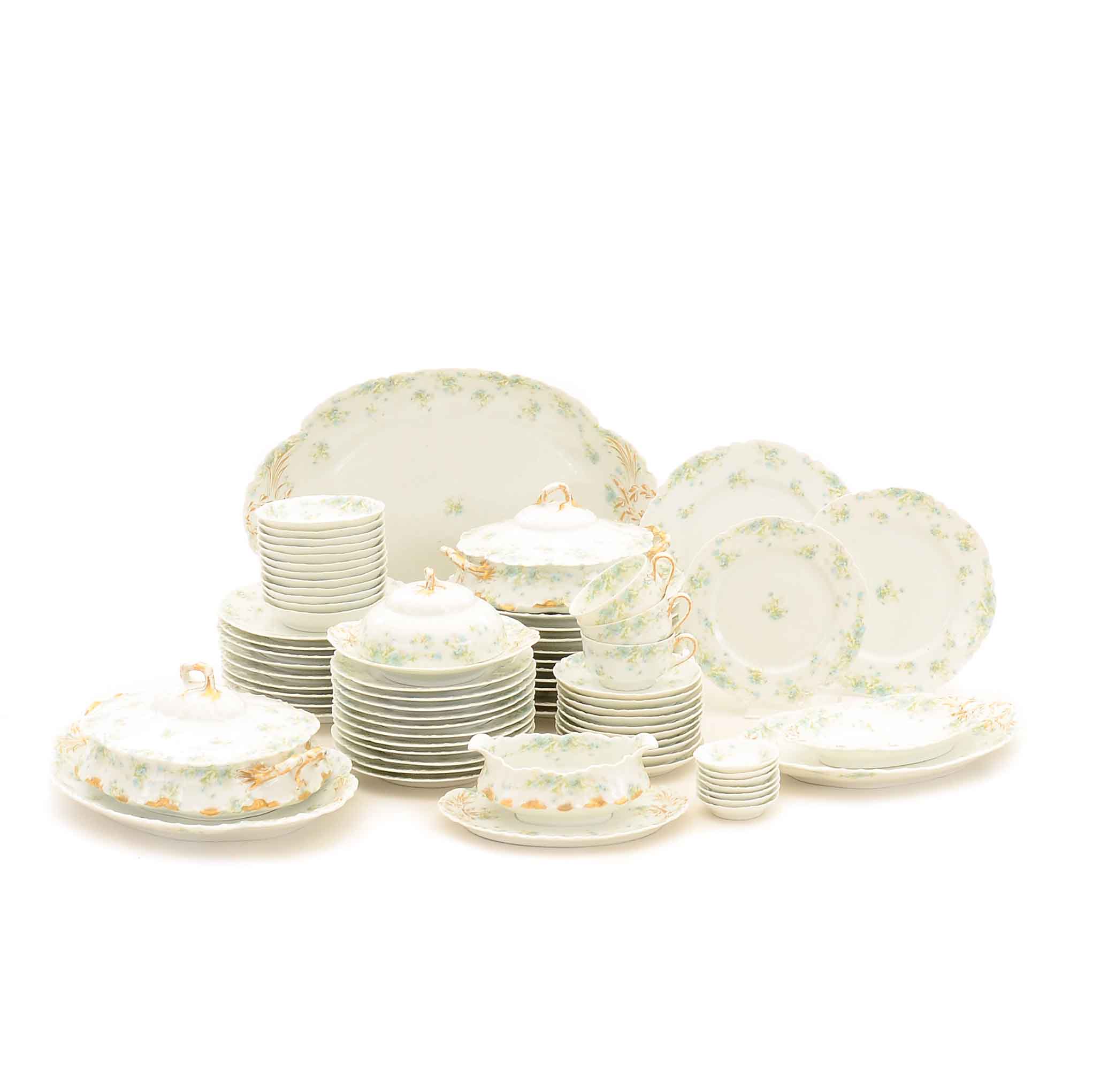 Set of Haviland Limoges Porcelain Dinnerware