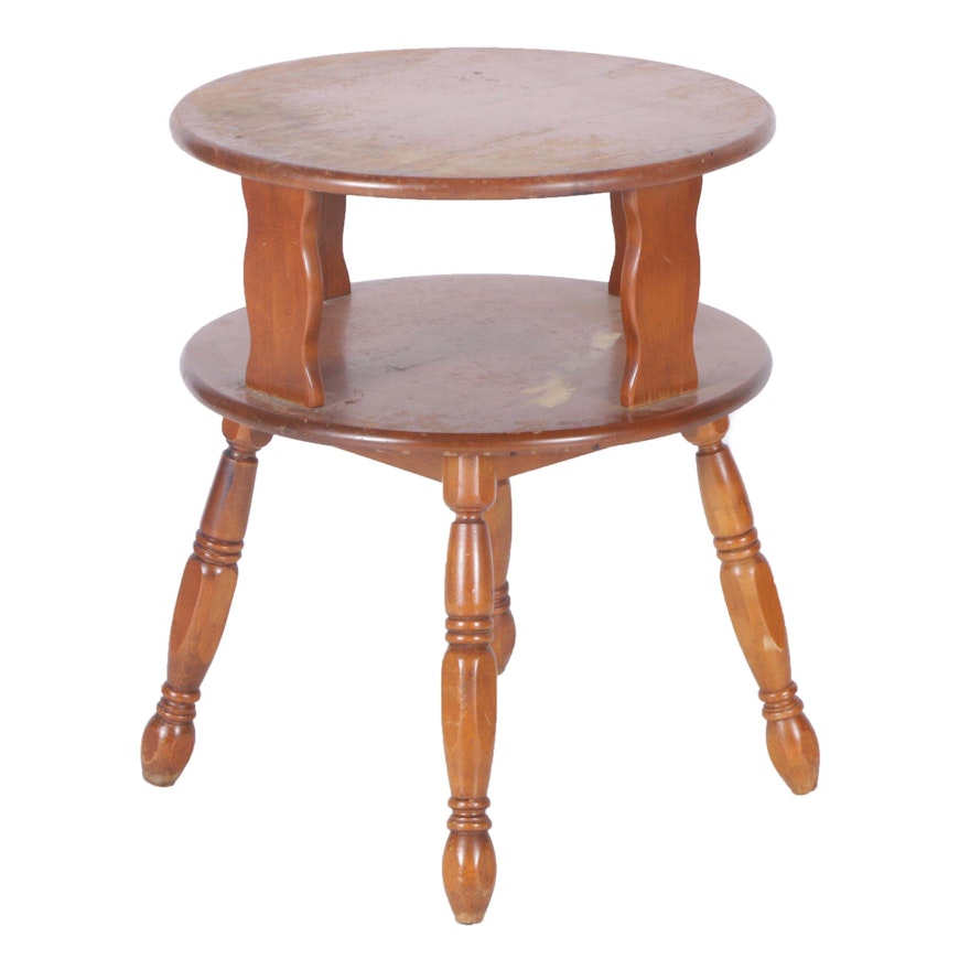 Vintage Colonial Style Maple Accent Table