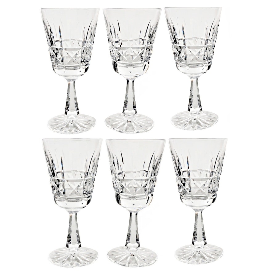 Six Waterford Crystal "Kylemore" Claret Stemware