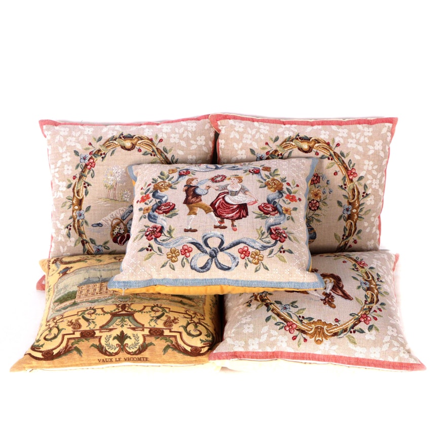 Accent Pillows with Removable Jacquard Covers