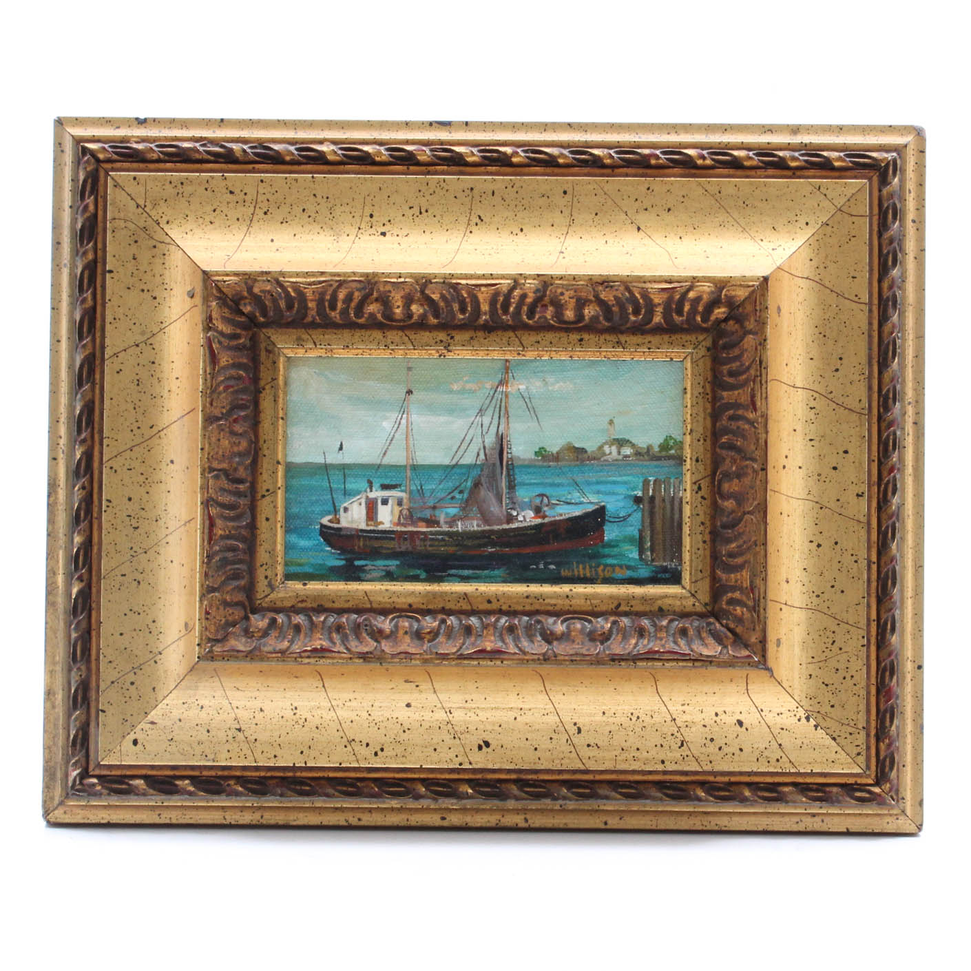 Willison Fishing Boat Oil Painting