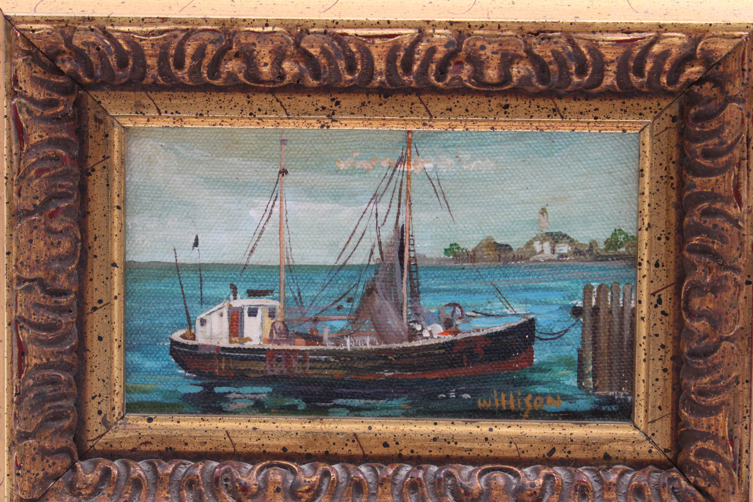 Willison Fishing Boat Oil Painting