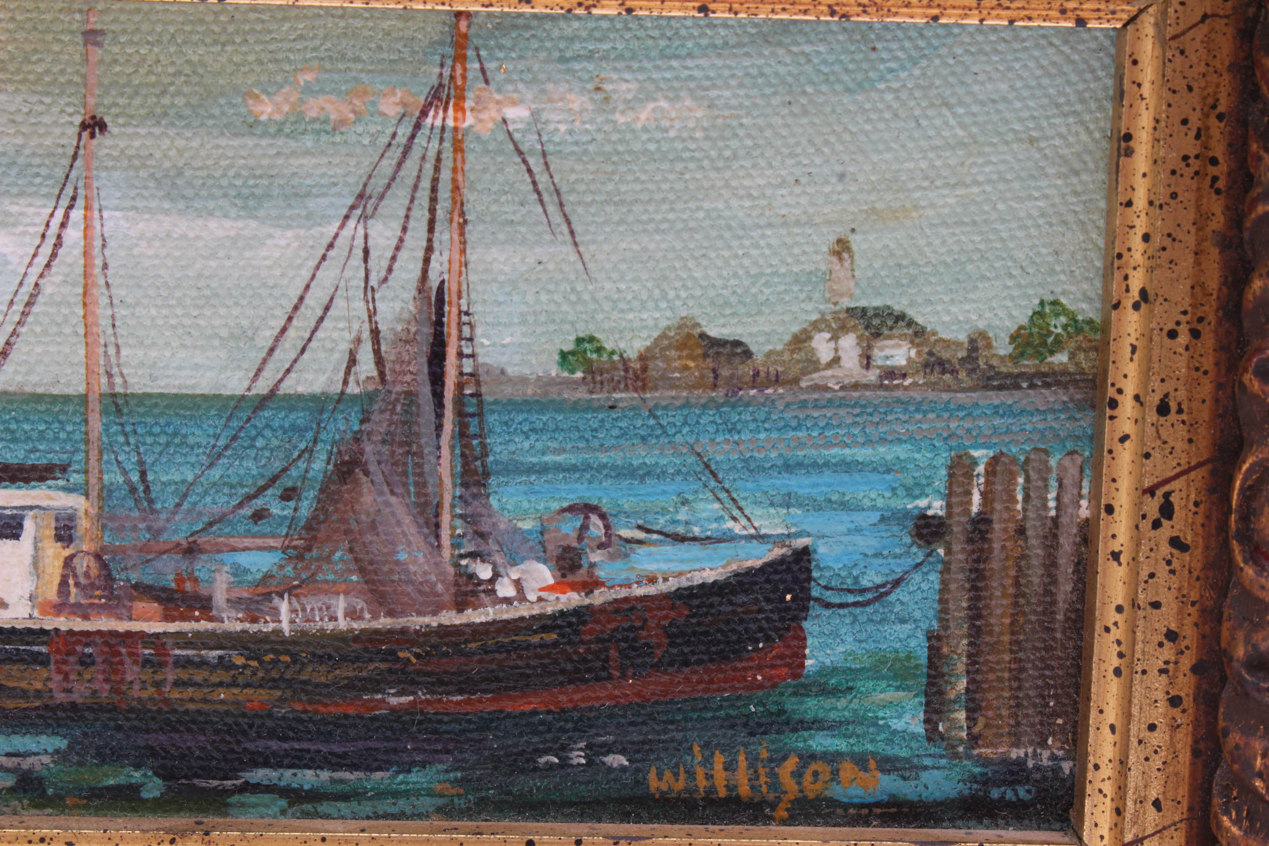 Willison Fishing Boat Oil Painting