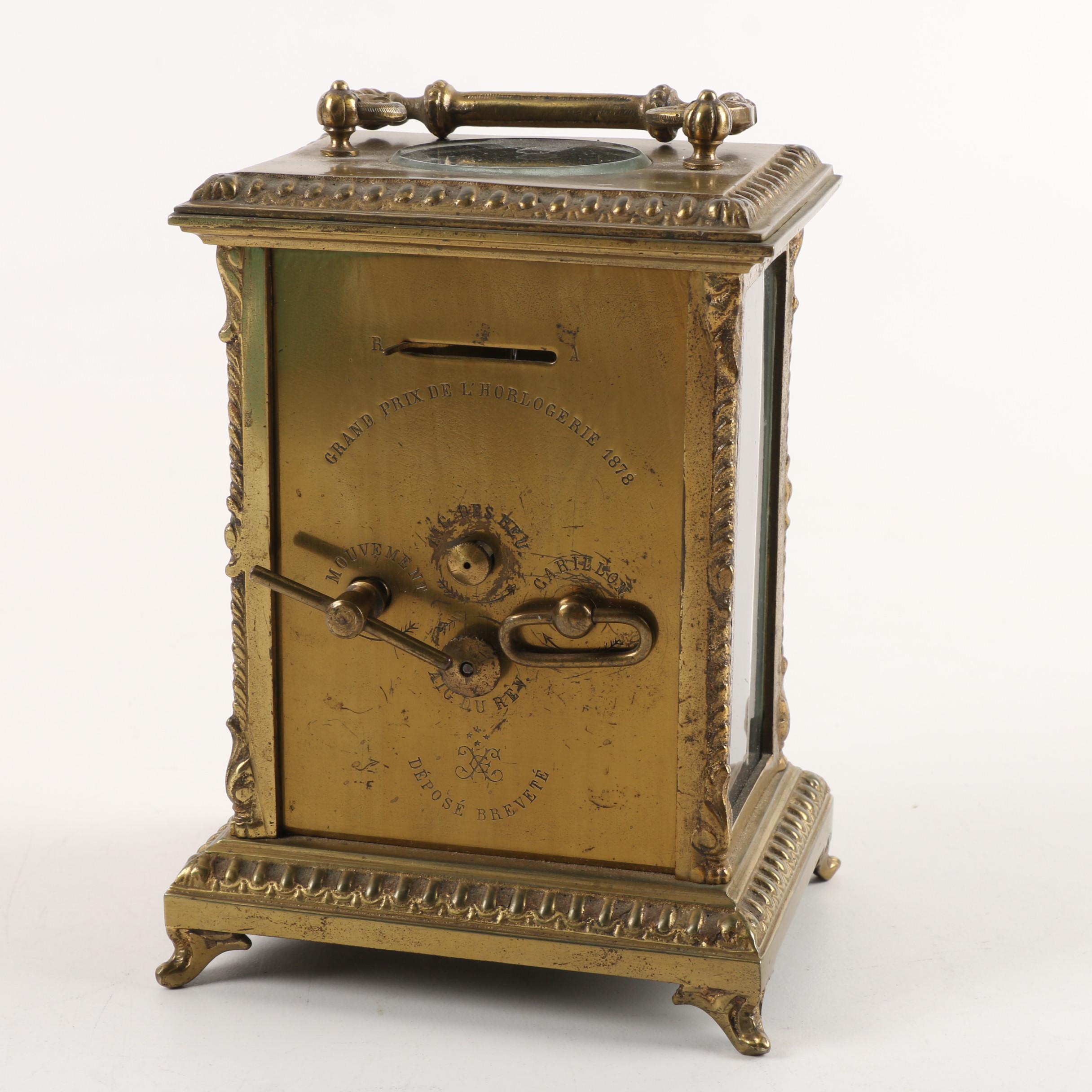 ‘Grand Prix De L’horlogerie 1878’ Déposé Breveté French Carriage Clock