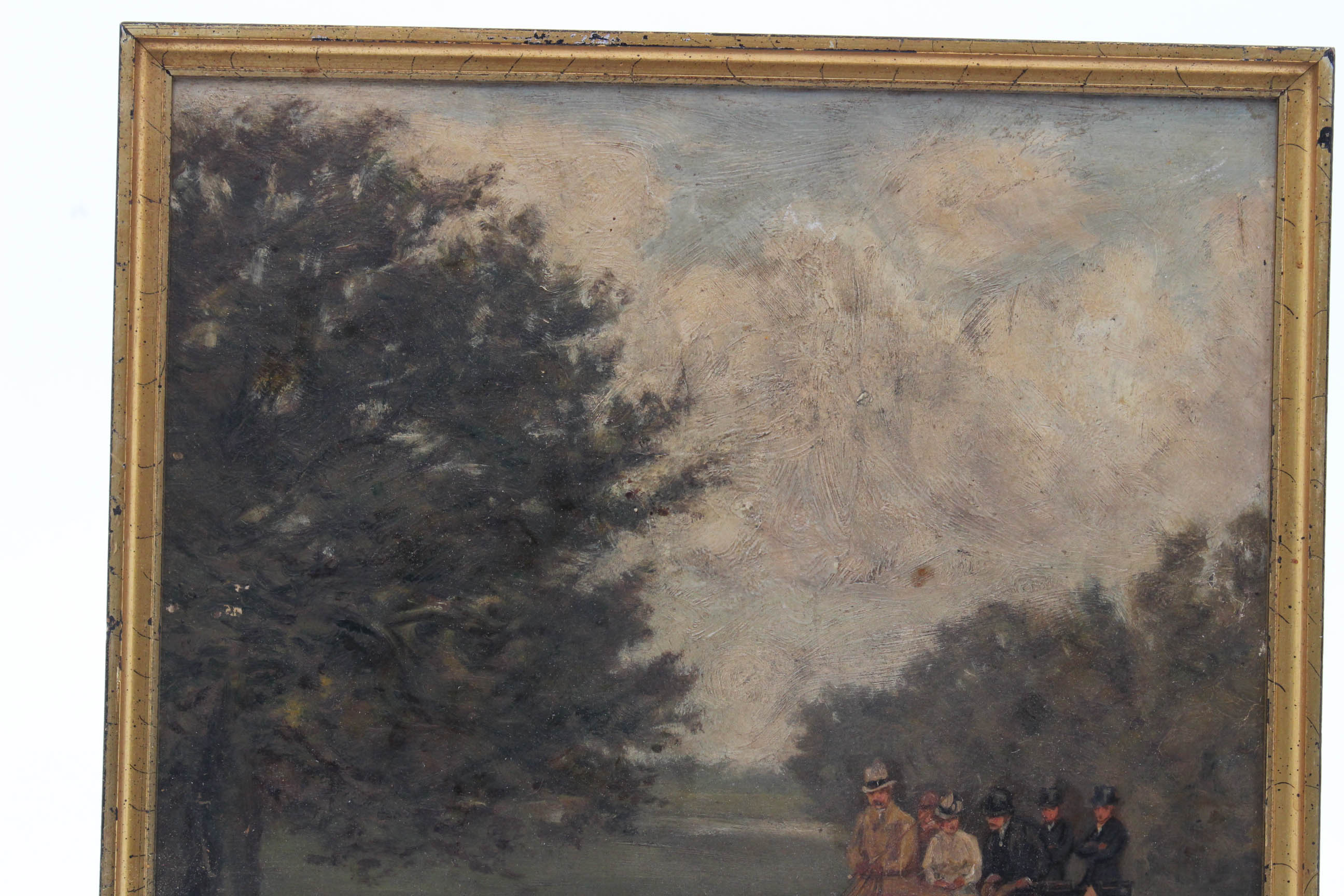 Antique European Two-Sided Painting