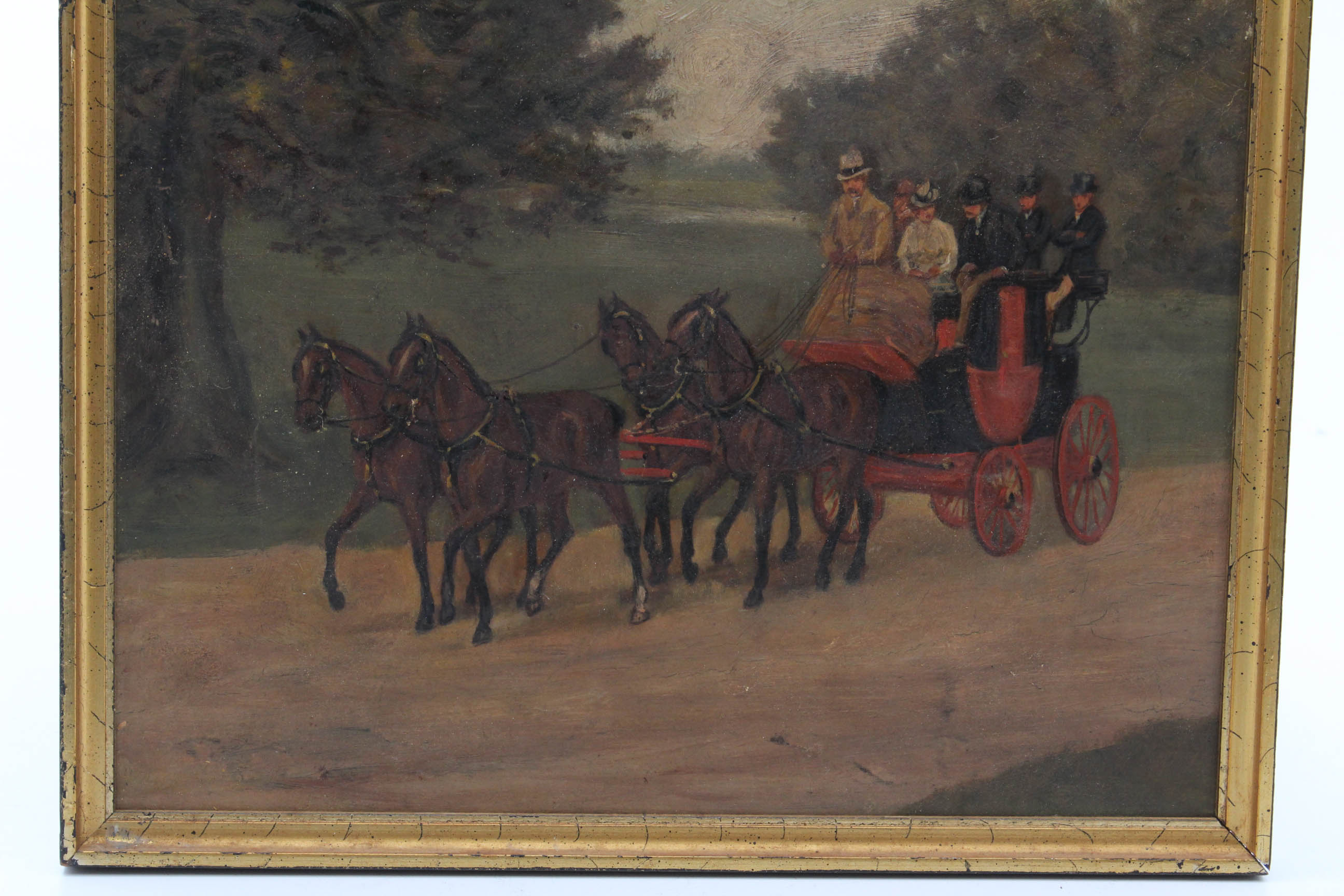 Antique European Two-Sided Painting