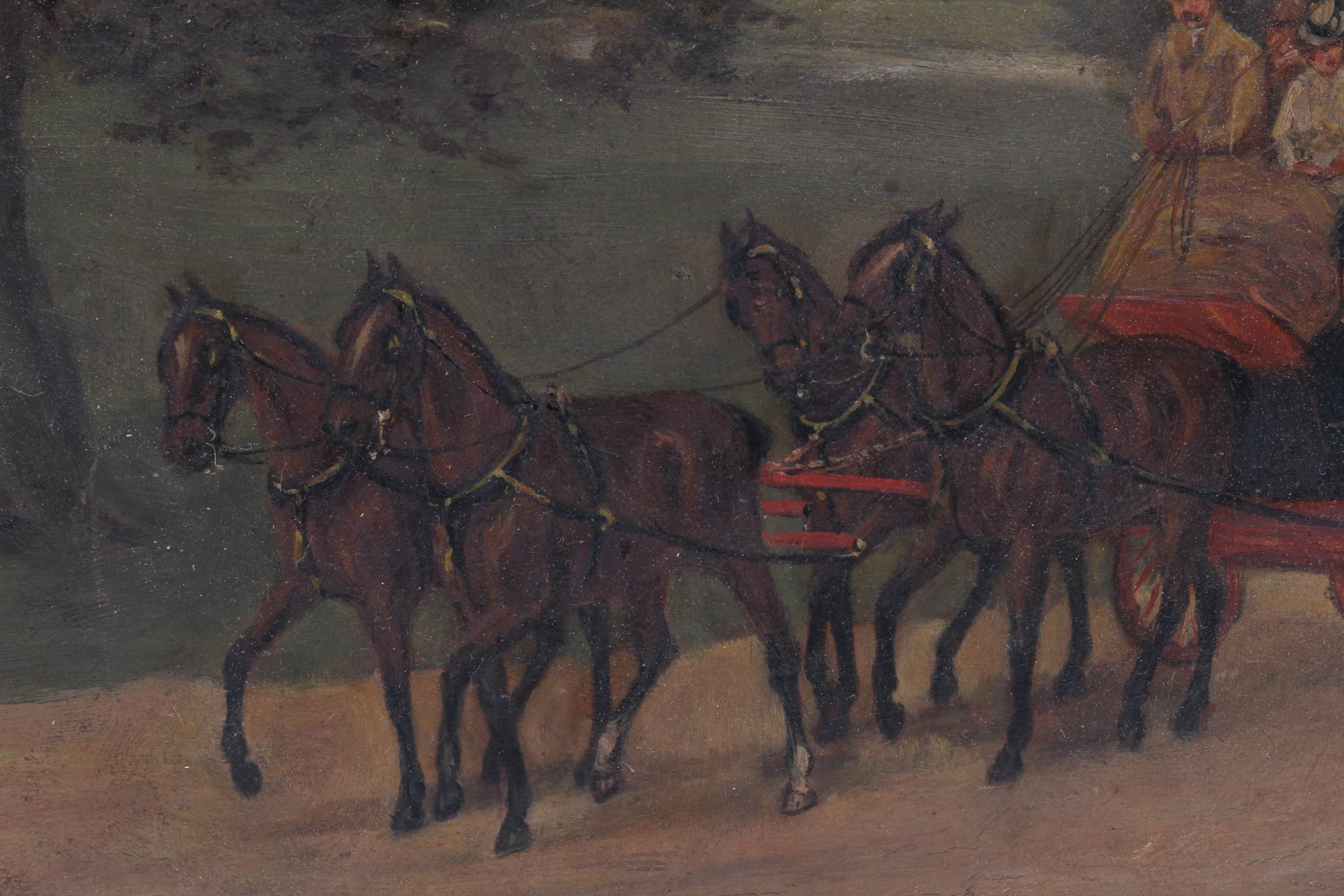 Antique European Two-Sided Painting