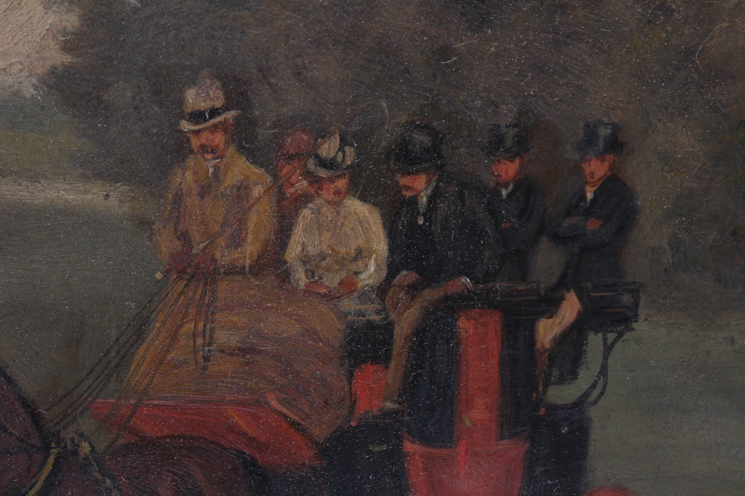 Antique European Two-Sided Painting