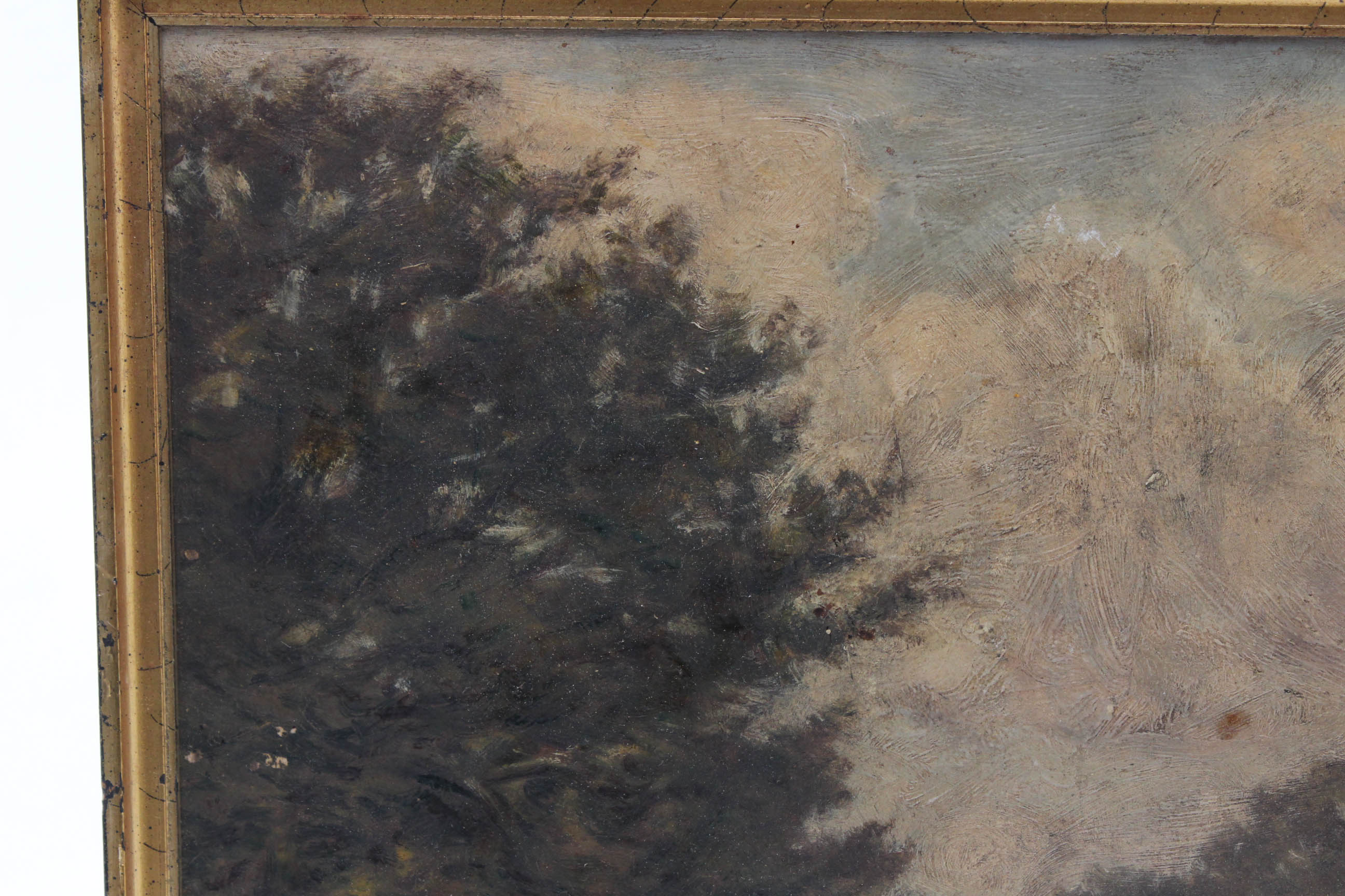 Antique European Two-Sided Painting