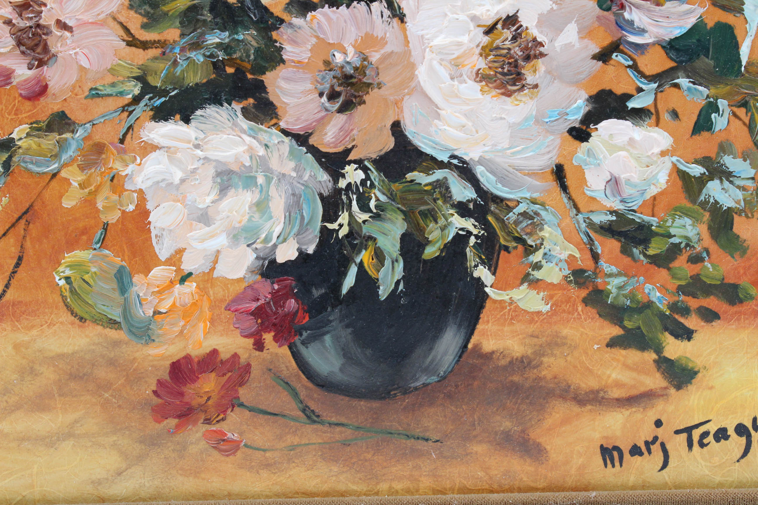 1971 Marj Teague Still Life Oil Painting