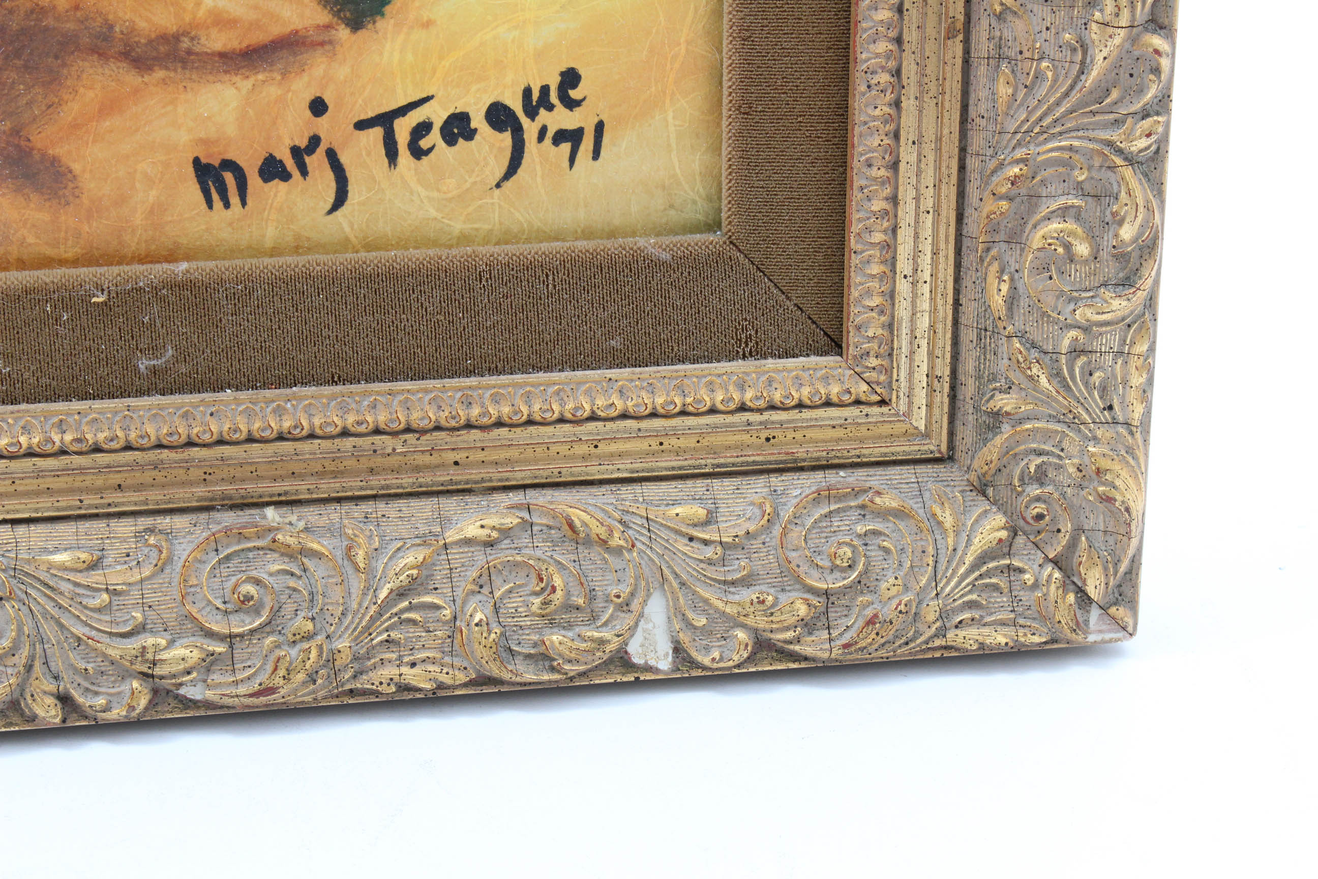 1971 Marj Teague Still Life Oil Painting