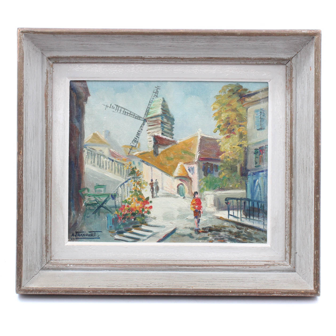 Vintage Andre Franchet "View of Paris" Oil Cityscape