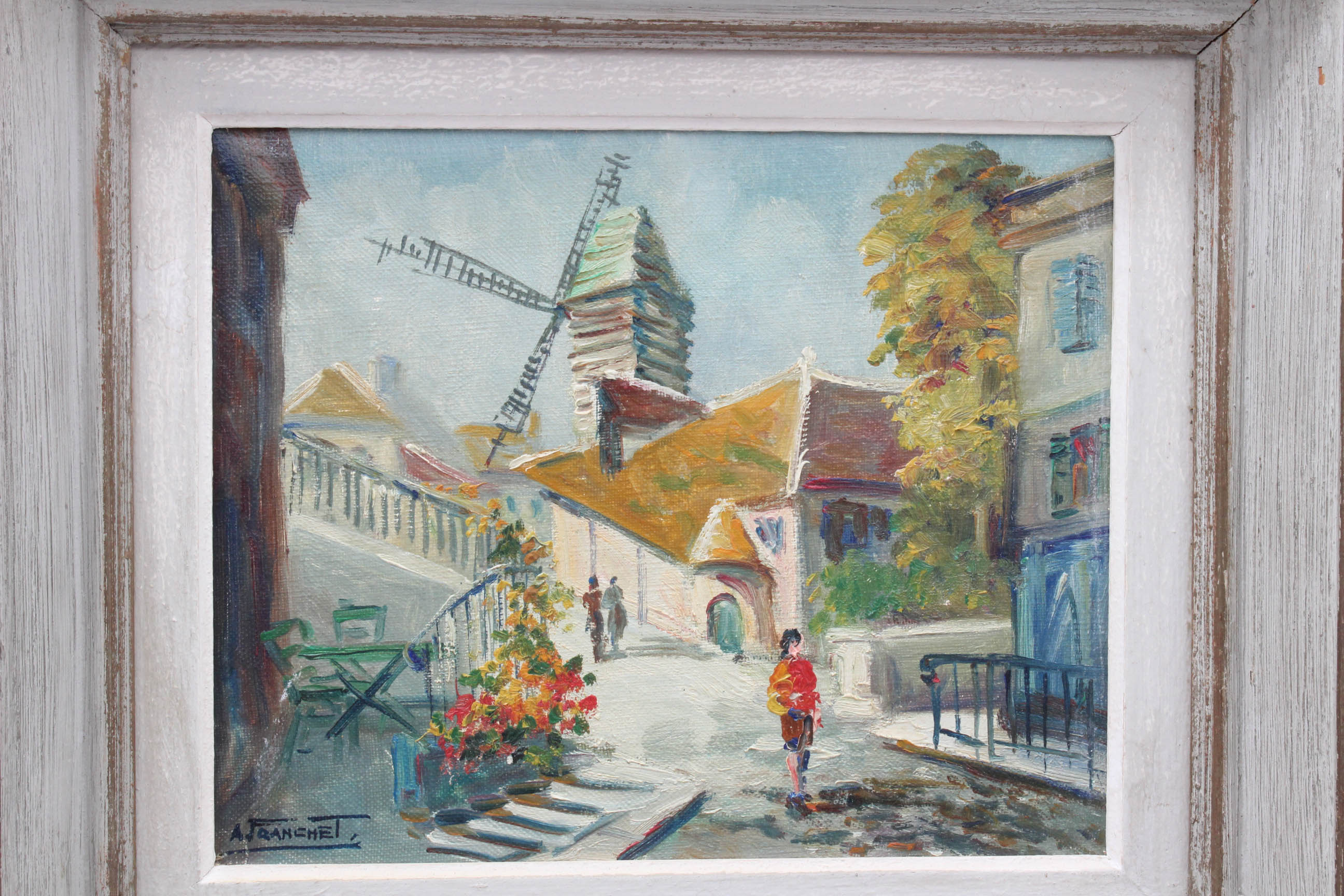 Vintage Andre Franchet "View of Paris" Oil Cityscape