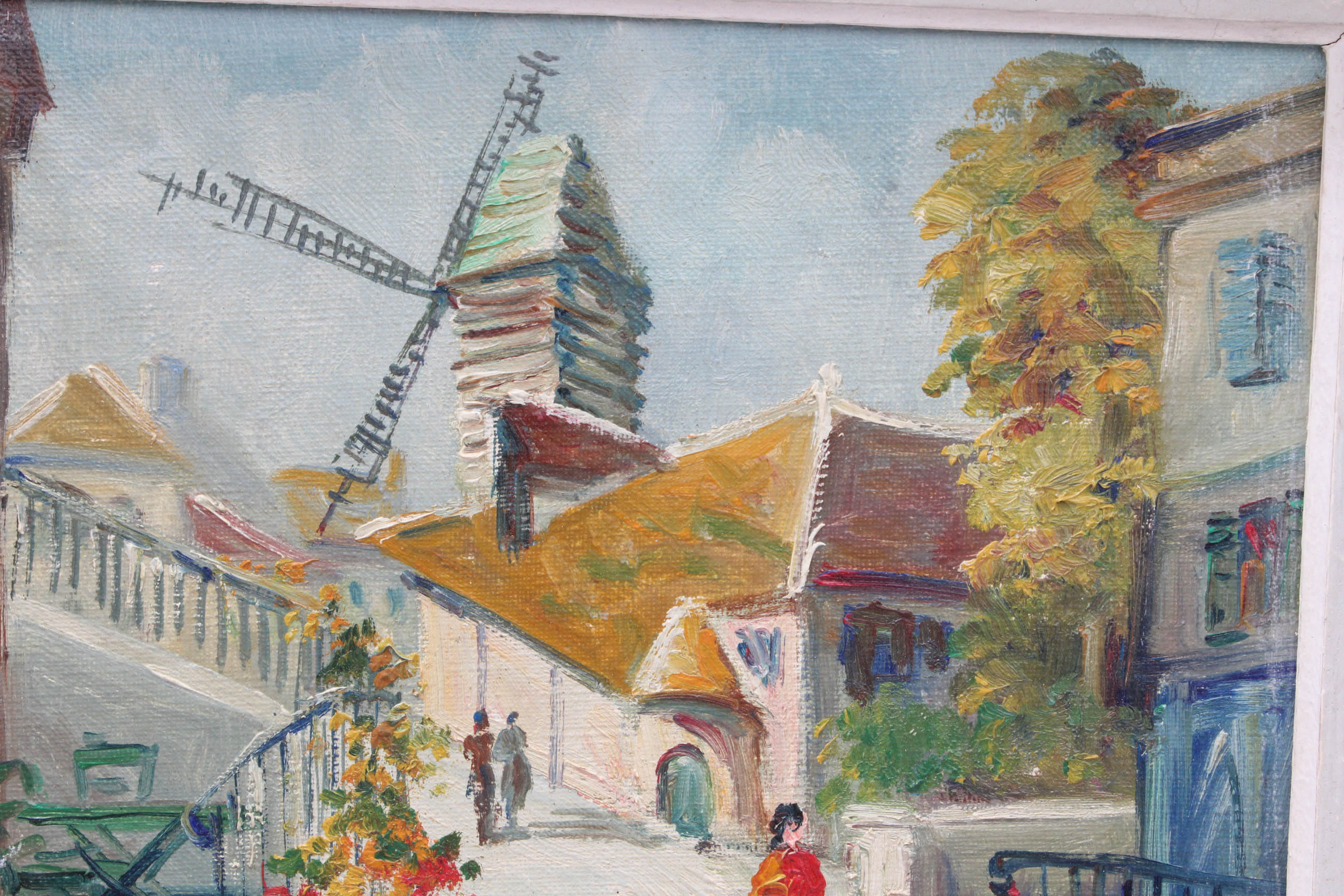 Vintage Andre Franchet "View of Paris" Oil Cityscape