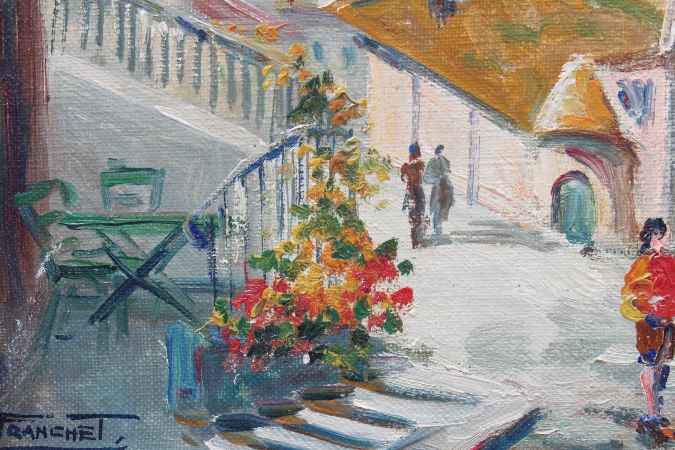 Vintage Andre Franchet "View of Paris" Oil Cityscape