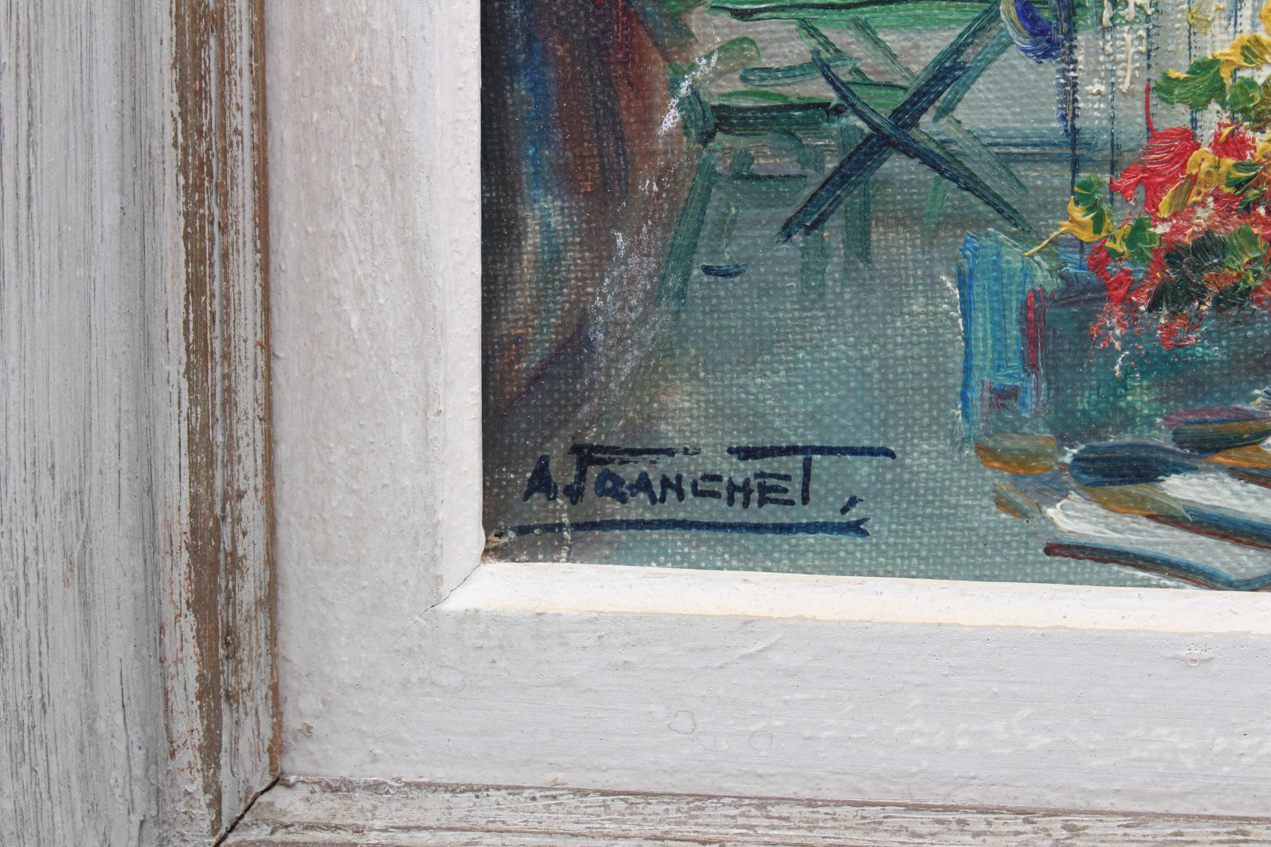 Vintage Andre Franchet "View of Paris" Oil Cityscape