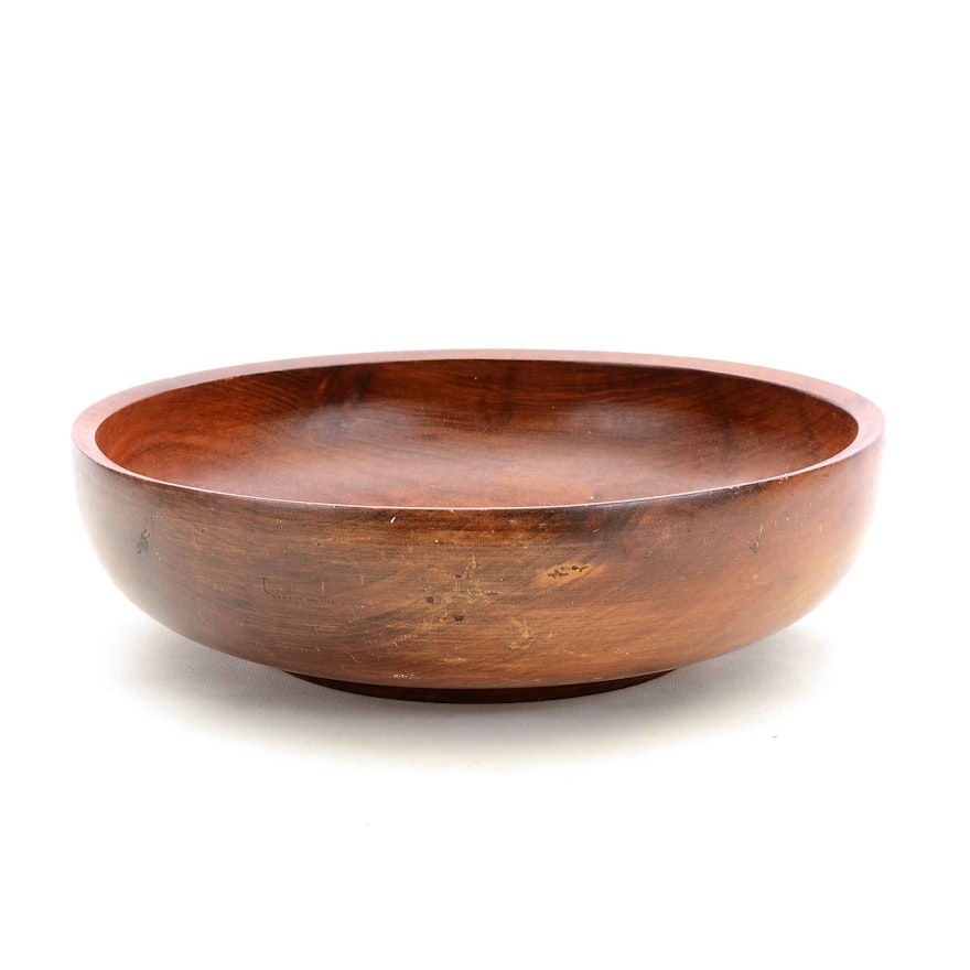 Vintage Hand Turned Walnut Heartwood Bowl