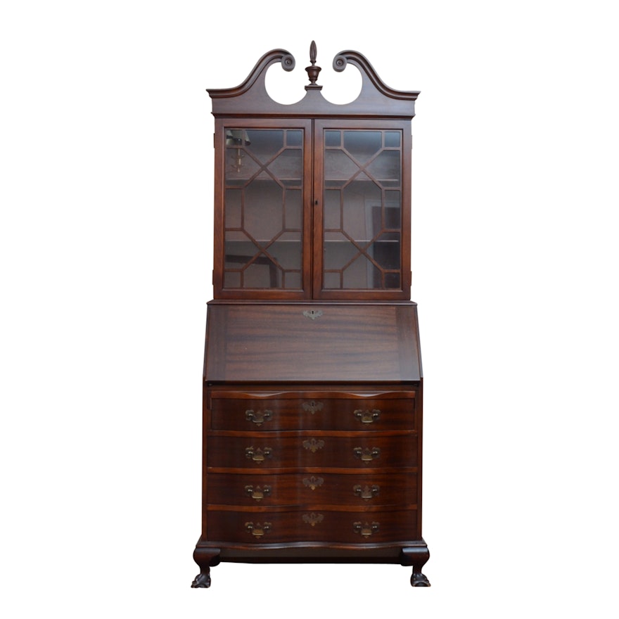 Federal Style Mahogany Secretary Bookcase