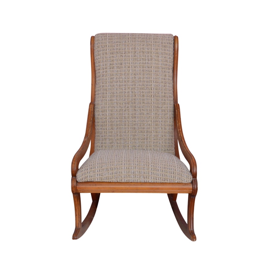 Vintage Upholstered Knitting Rocking Chair