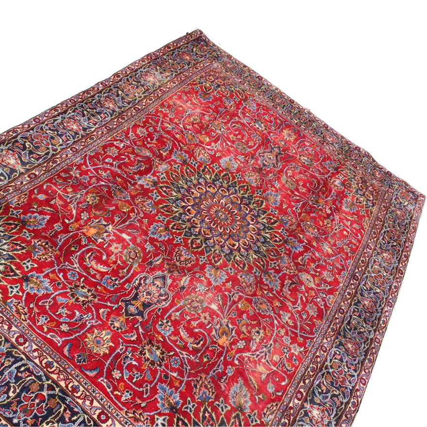 7'9 x 11'3 Vintage Hand-Knotted Persian Isfahan Rug
