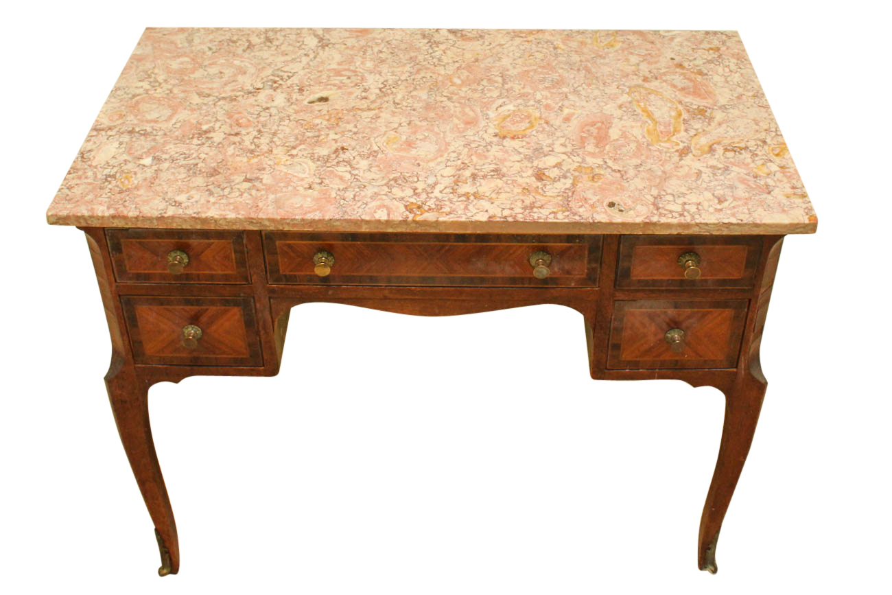 Antique Marble Top Writing Desk