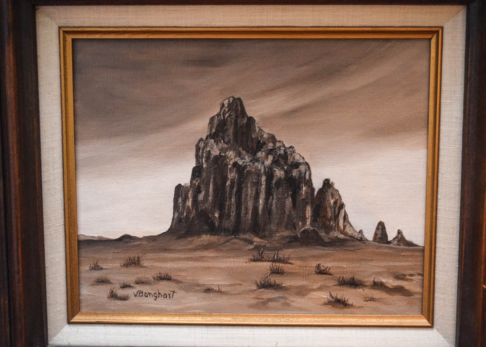 Original V. Banghart Acrylic on Canvas of a Desert Butte