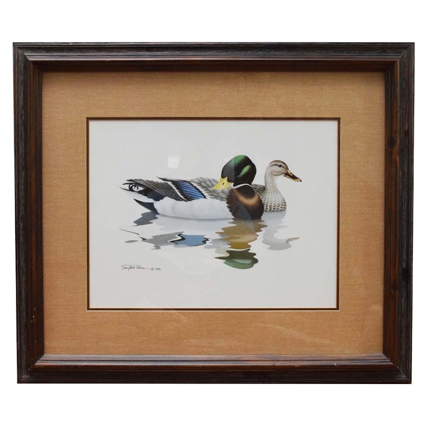 After Richard Sloan Offset Lithograph on Paper of Mallard Ducks