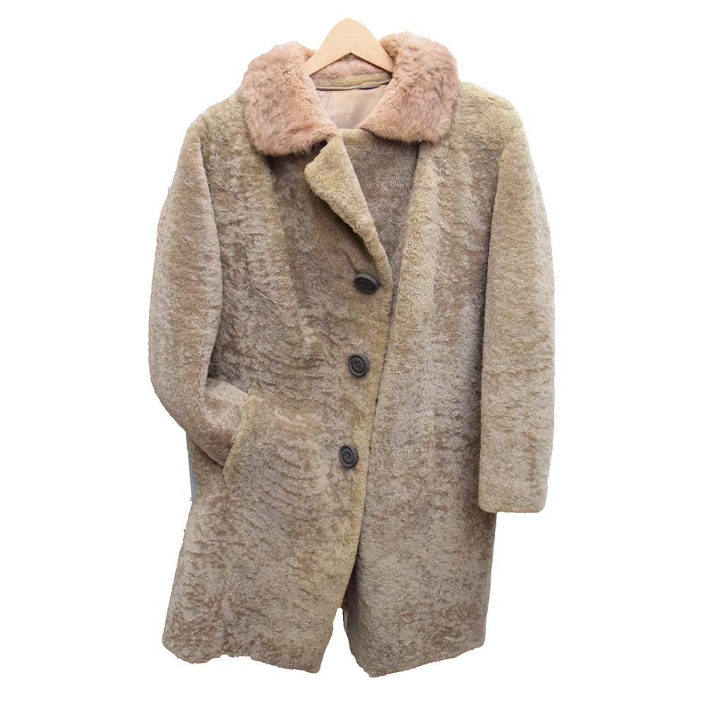 Vintage Sheared Persian Lamb Wool Fur Coat