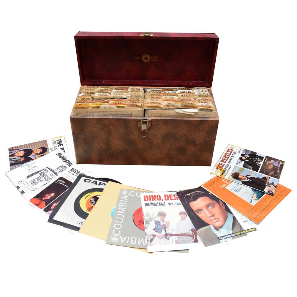 Vintage 60s 45 rpm Records in Original Sleeves Featuring Beatles, Elvis, More