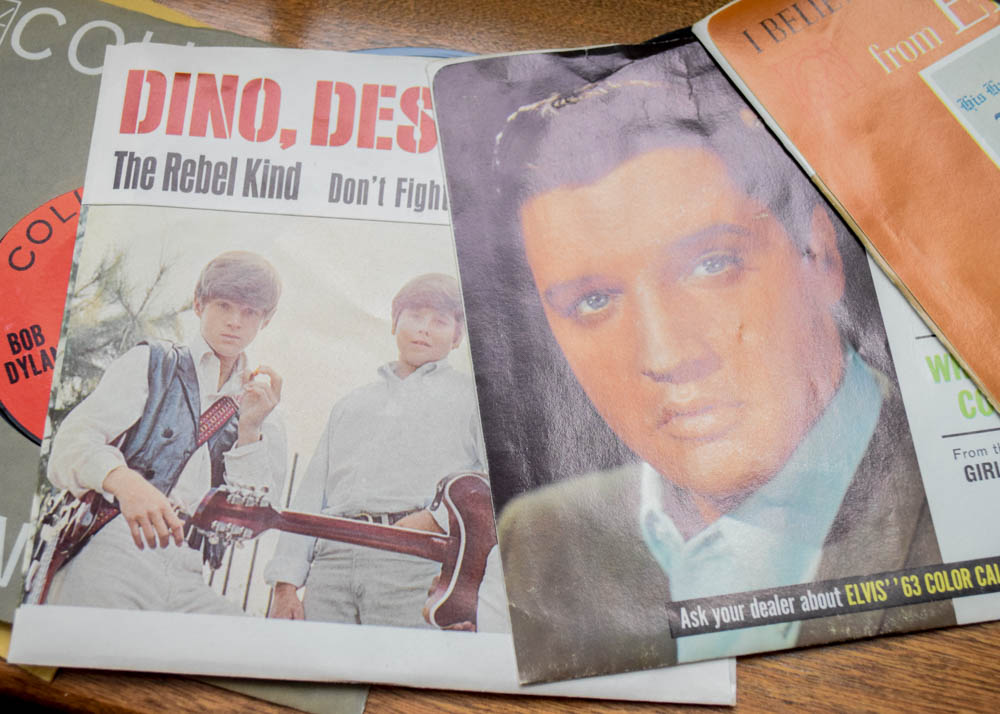 Vintage 60s 45 rpm Records in Original Sleeves Featuring Beatles, Elvis, More