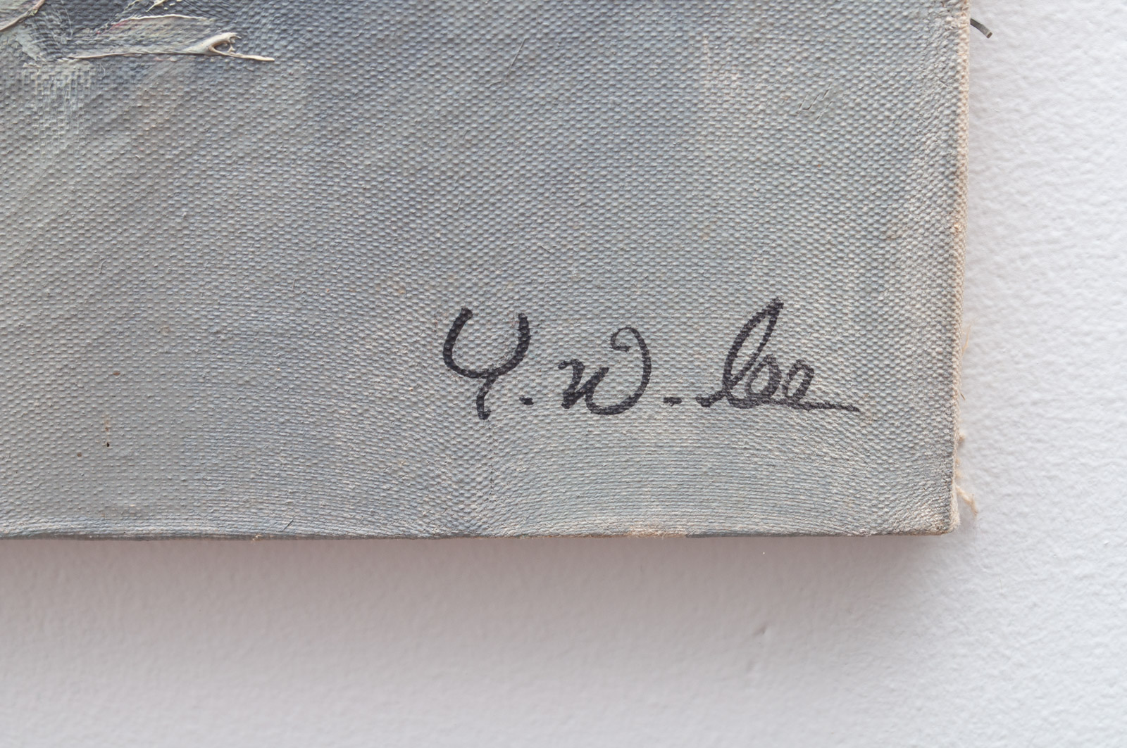 Y.W. Lee Original Oil Painting on Canvas of Floral Still Life