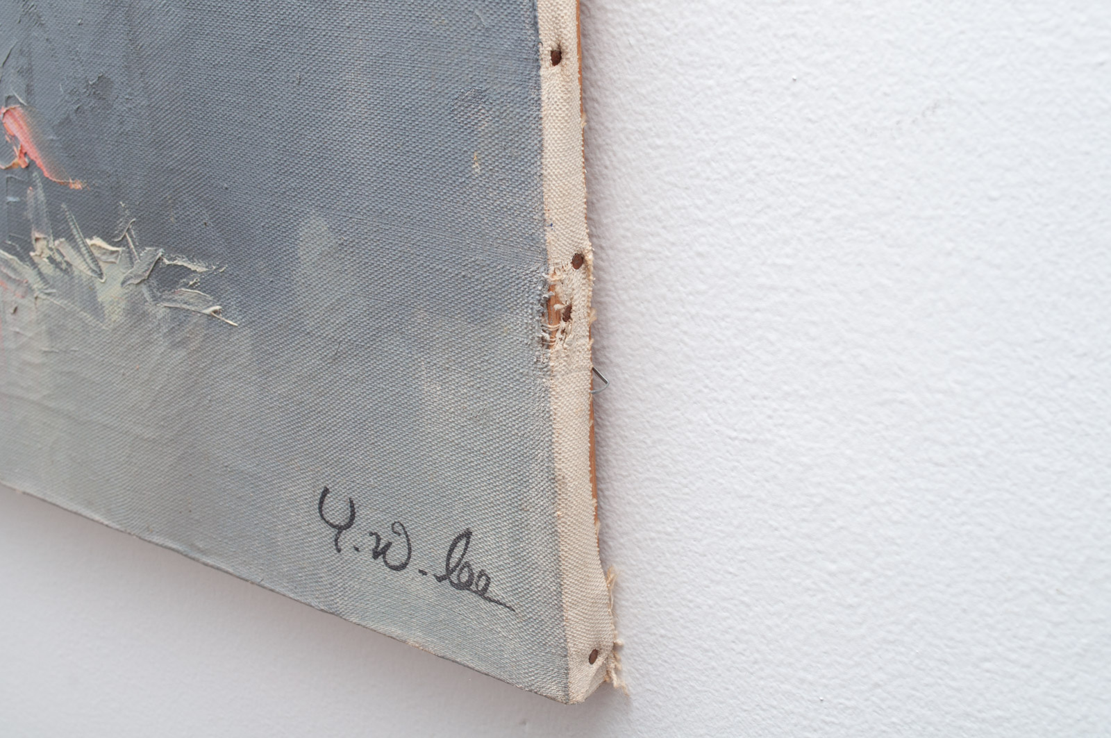 Y.W. Lee Original Oil Painting on Canvas of Floral Still Life