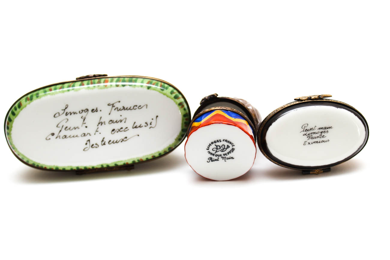 Limoges Trinket Boxes Featuring Wild Animals