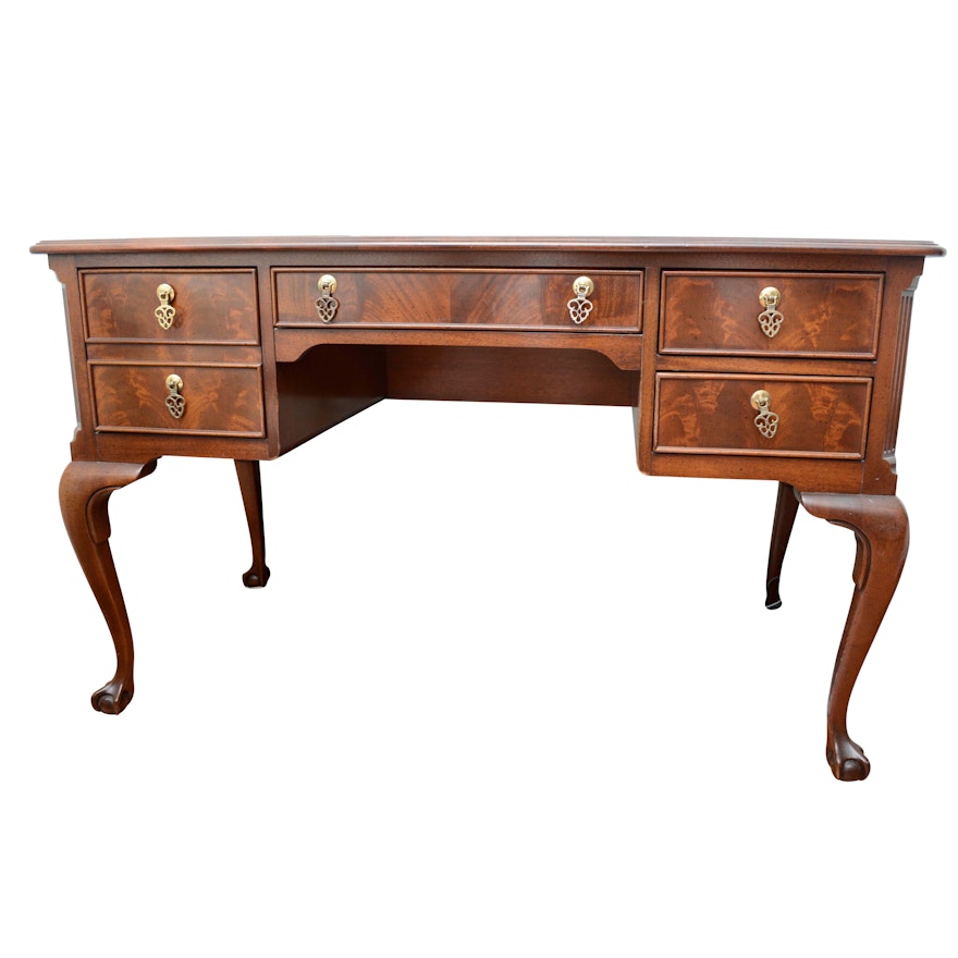Vintage Chippendale Style Mahogany Desk by Sligh