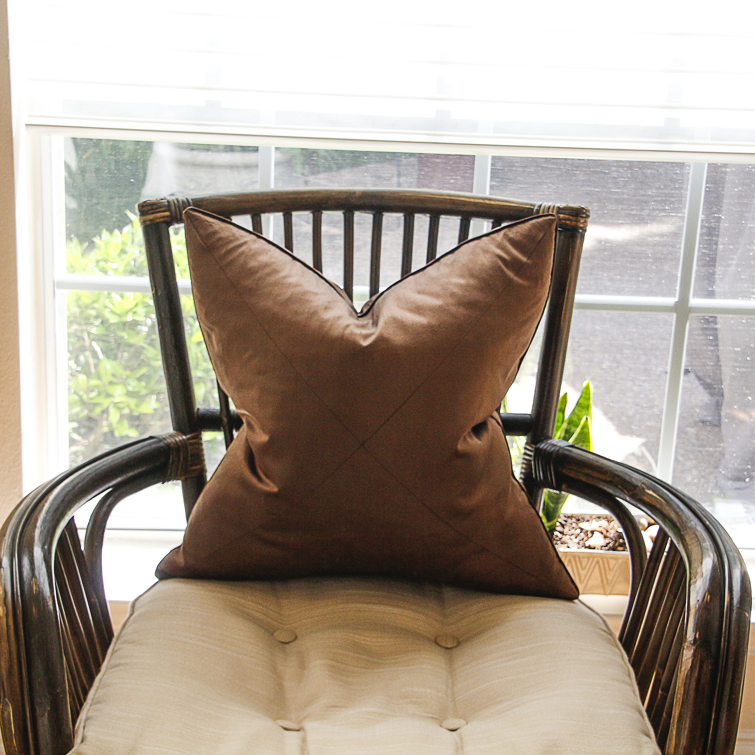 Rattan Armchairs and Side Table