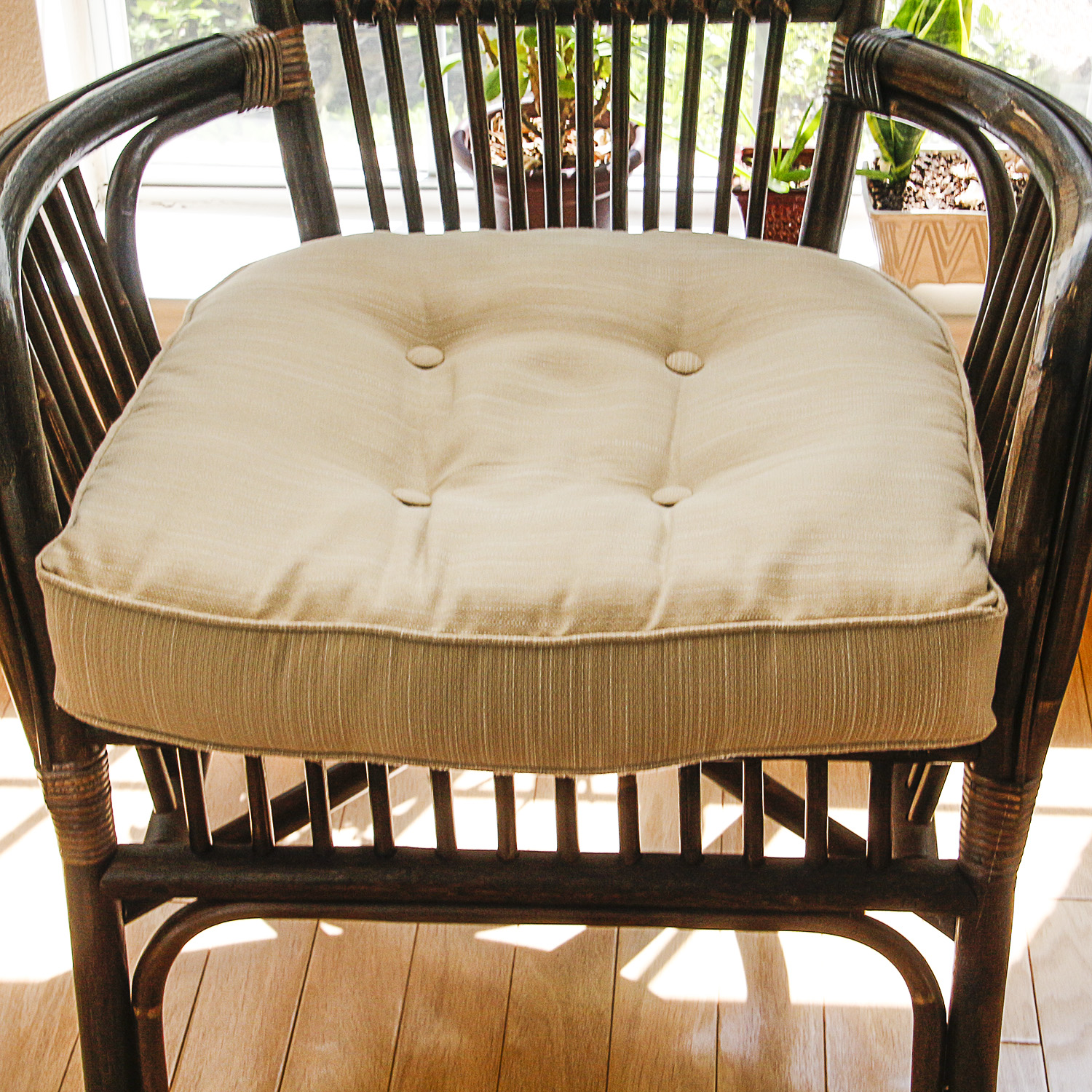 Rattan Armchairs and Side Table