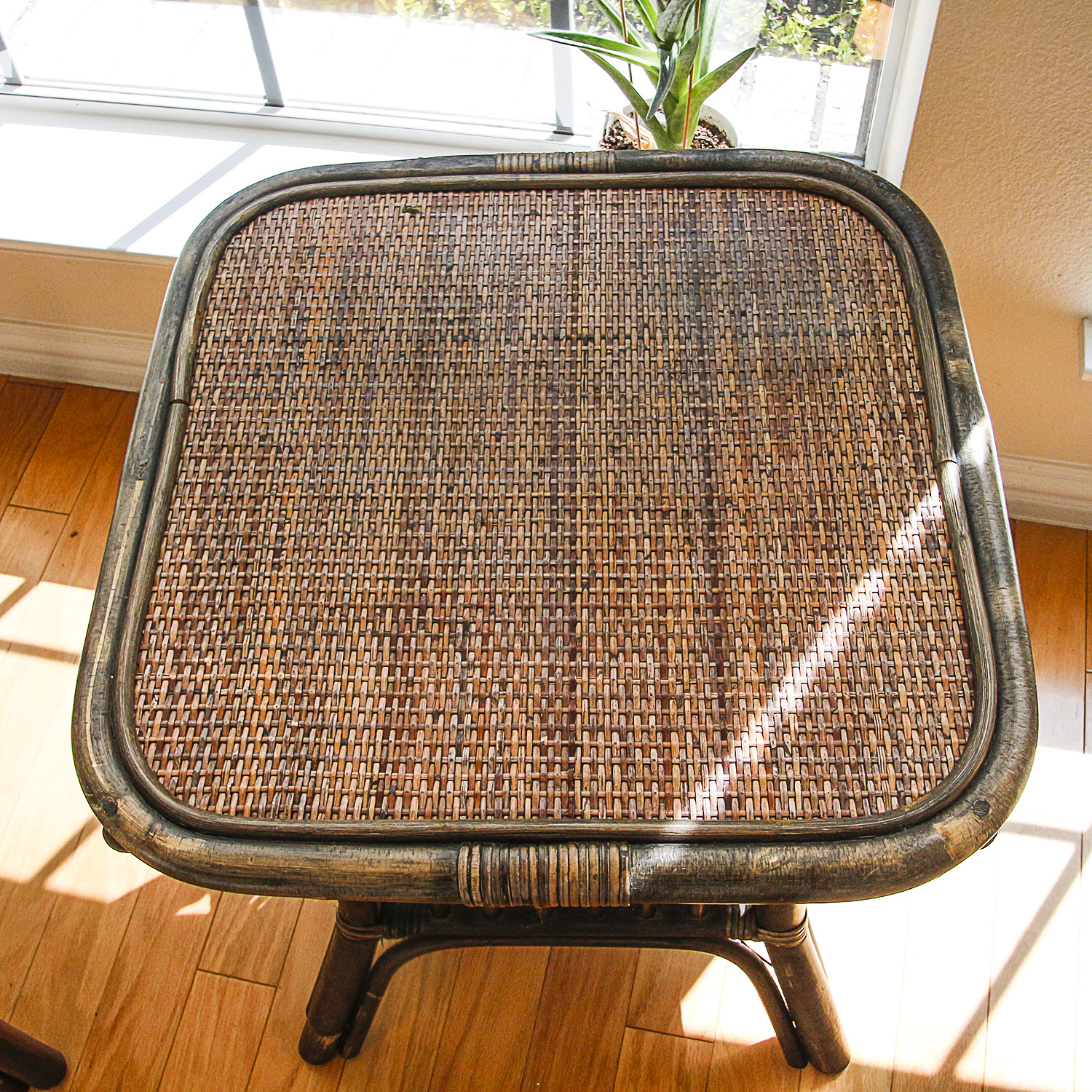 Rattan Armchairs and Side Table