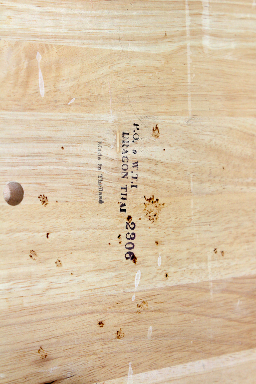 French Country Style Ceramic Tile Dining Table and Four Windsor Chairs