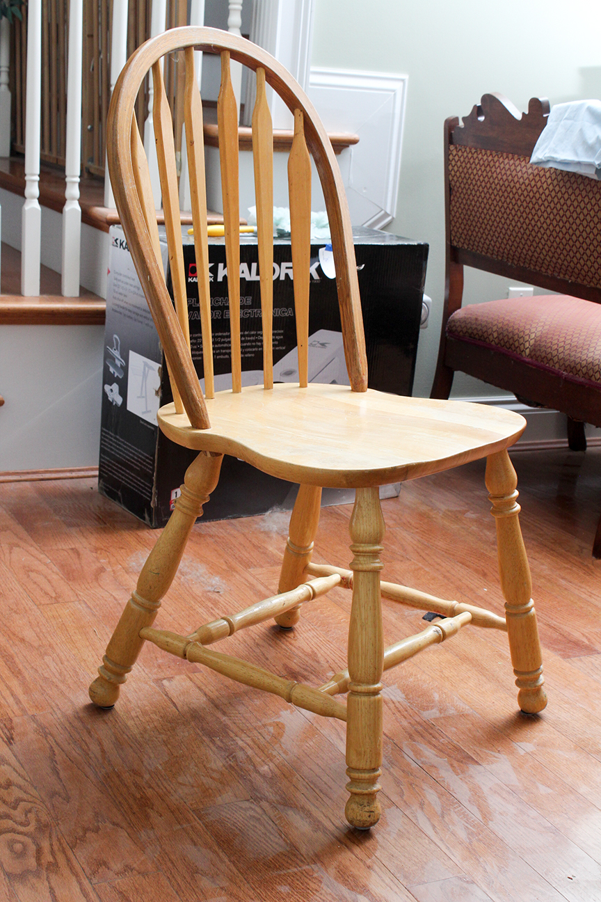 French Country Style Ceramic Tile Dining Table and Four Windsor Chairs