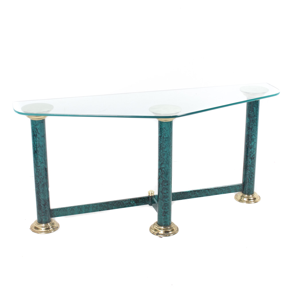 Contemporary Glass Top Sofa Table
