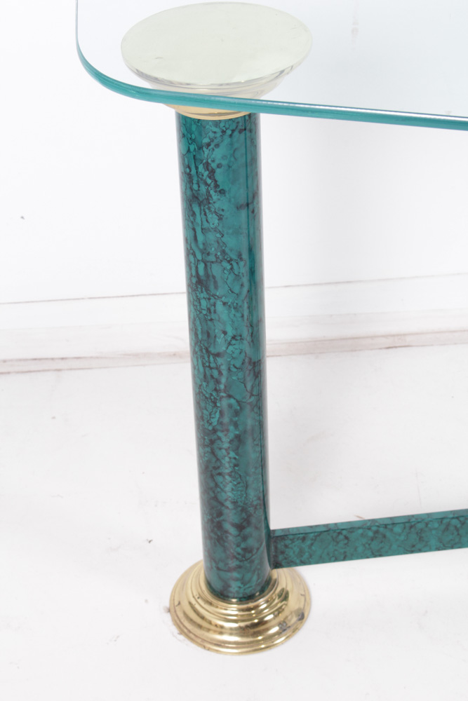 Contemporary Glass Top Sofa Table