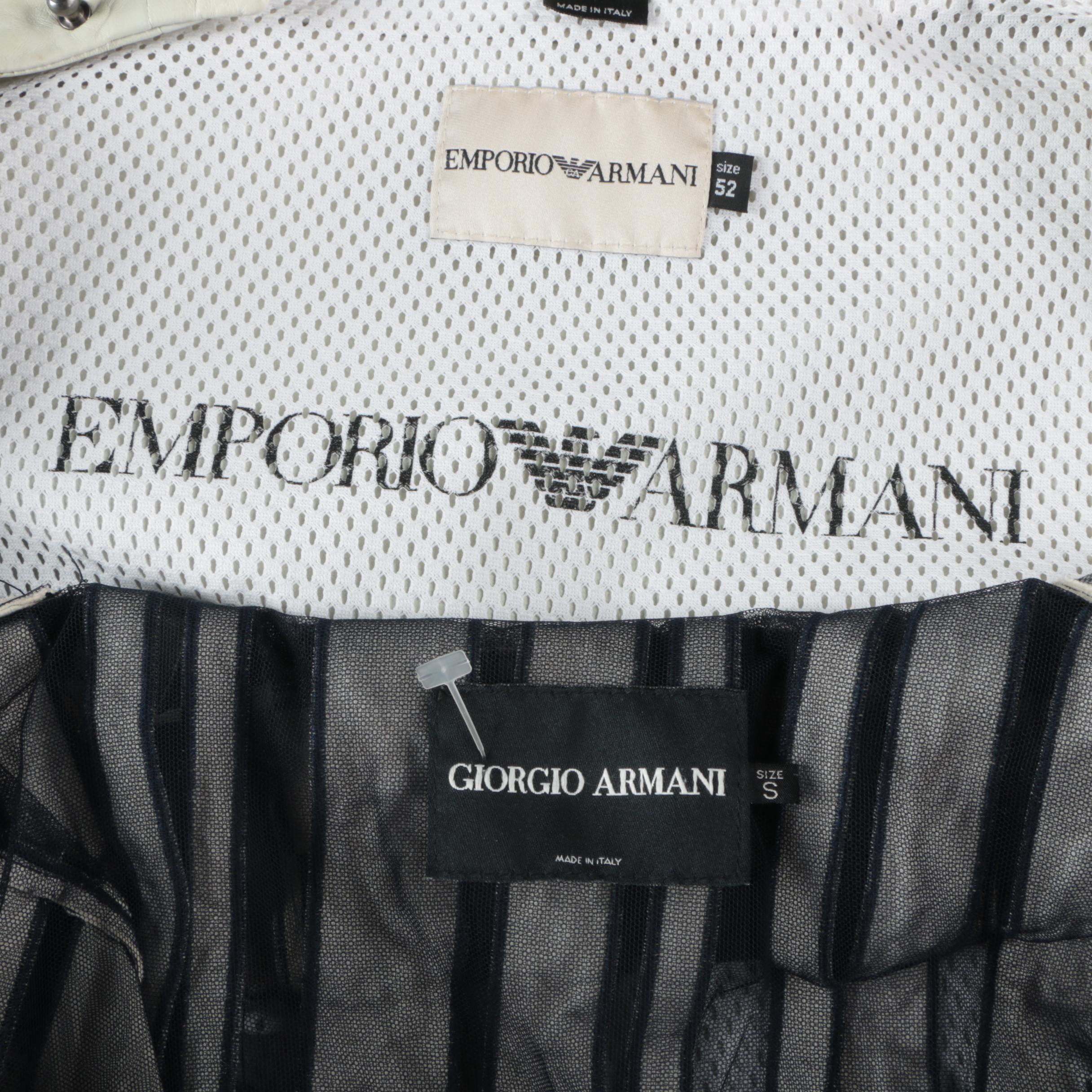 Women's Giorgio Armani and Men's Emporio Armani Leather Jackets