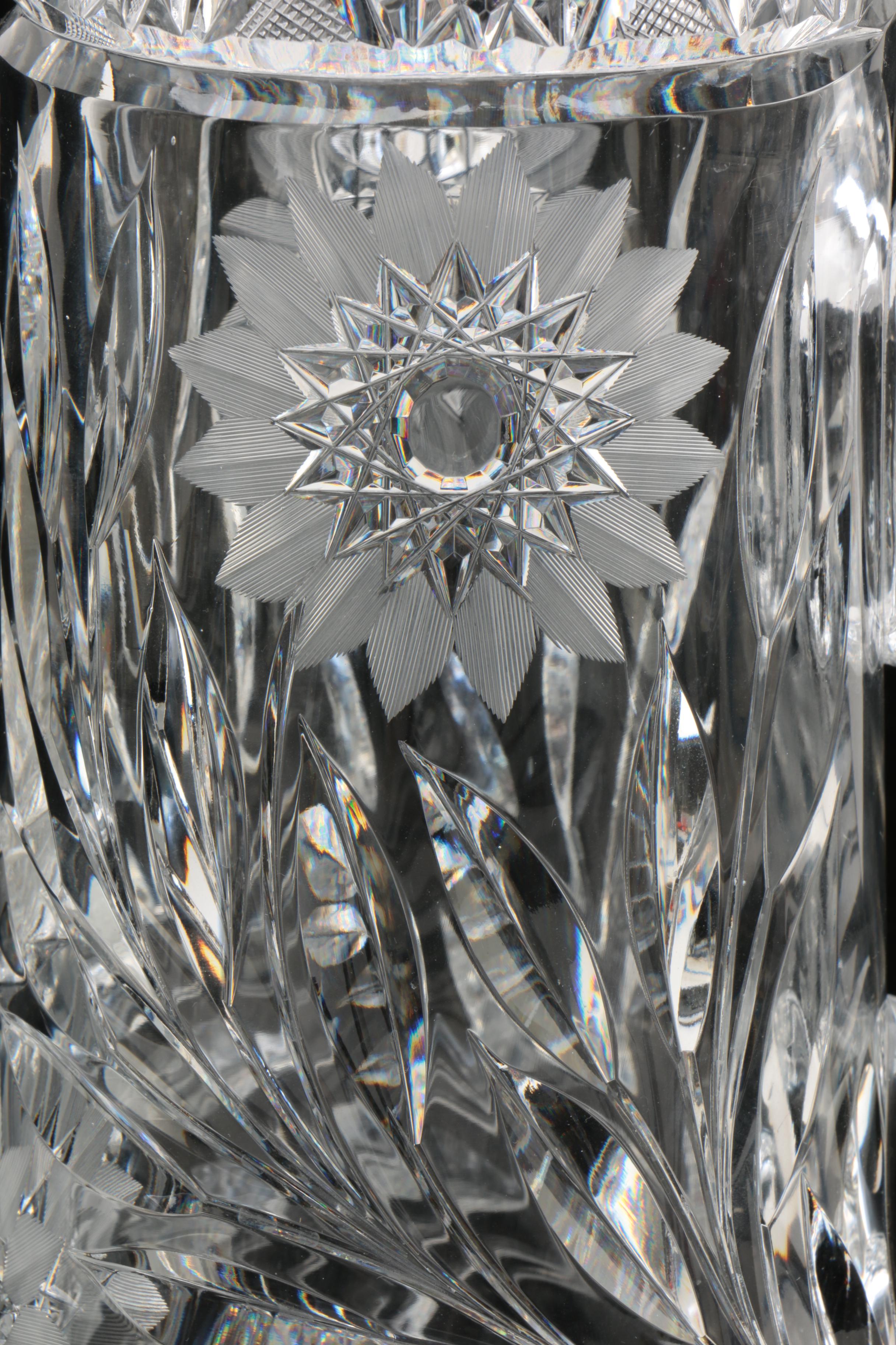 American Brilliant Style Cut Glass Pitcher