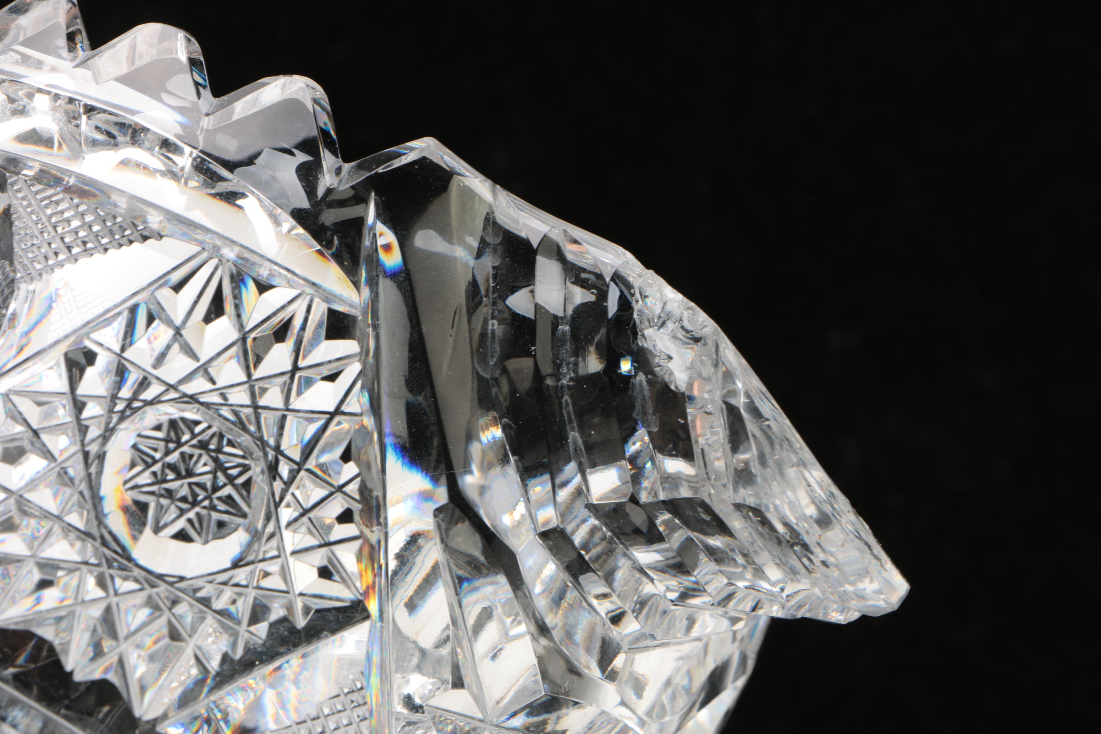 American Brilliant Style Cut Glass Pitcher