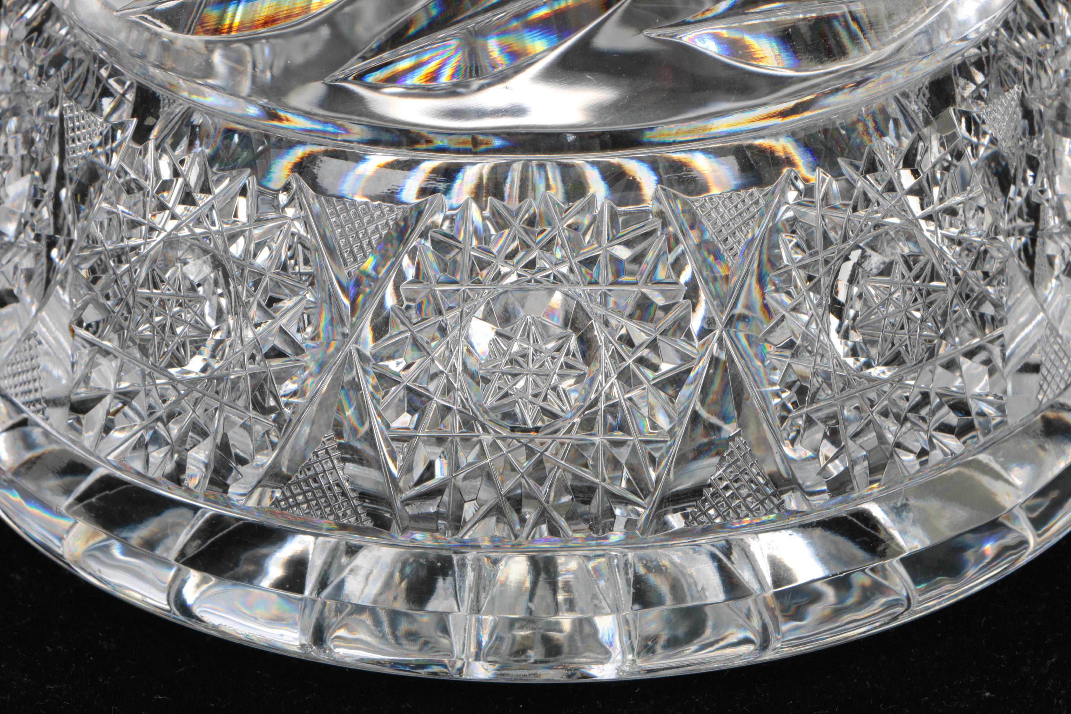 American Brilliant Style Cut Glass Pitcher