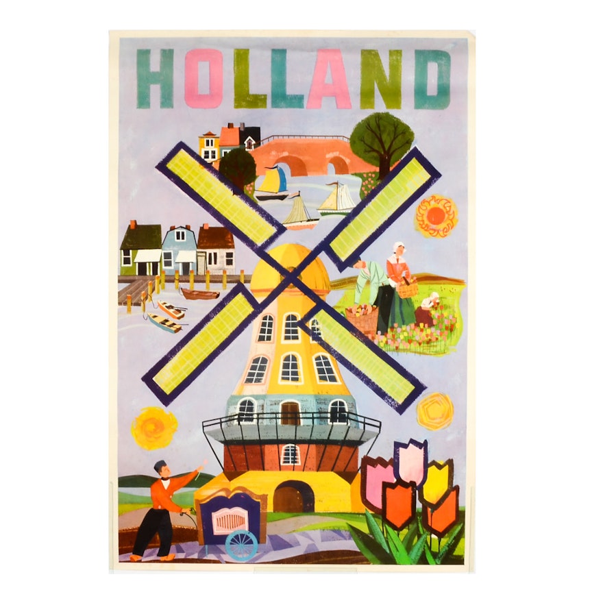 Vintage Holland Travel Poster