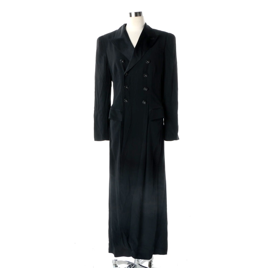 Jean Paul Gaultier Double-Breasted Black Coat